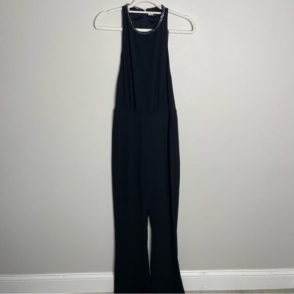 $395 The Kooples back cut out Jumpsuits with metal chain accent NWT SMALL - Picture 6 of 10